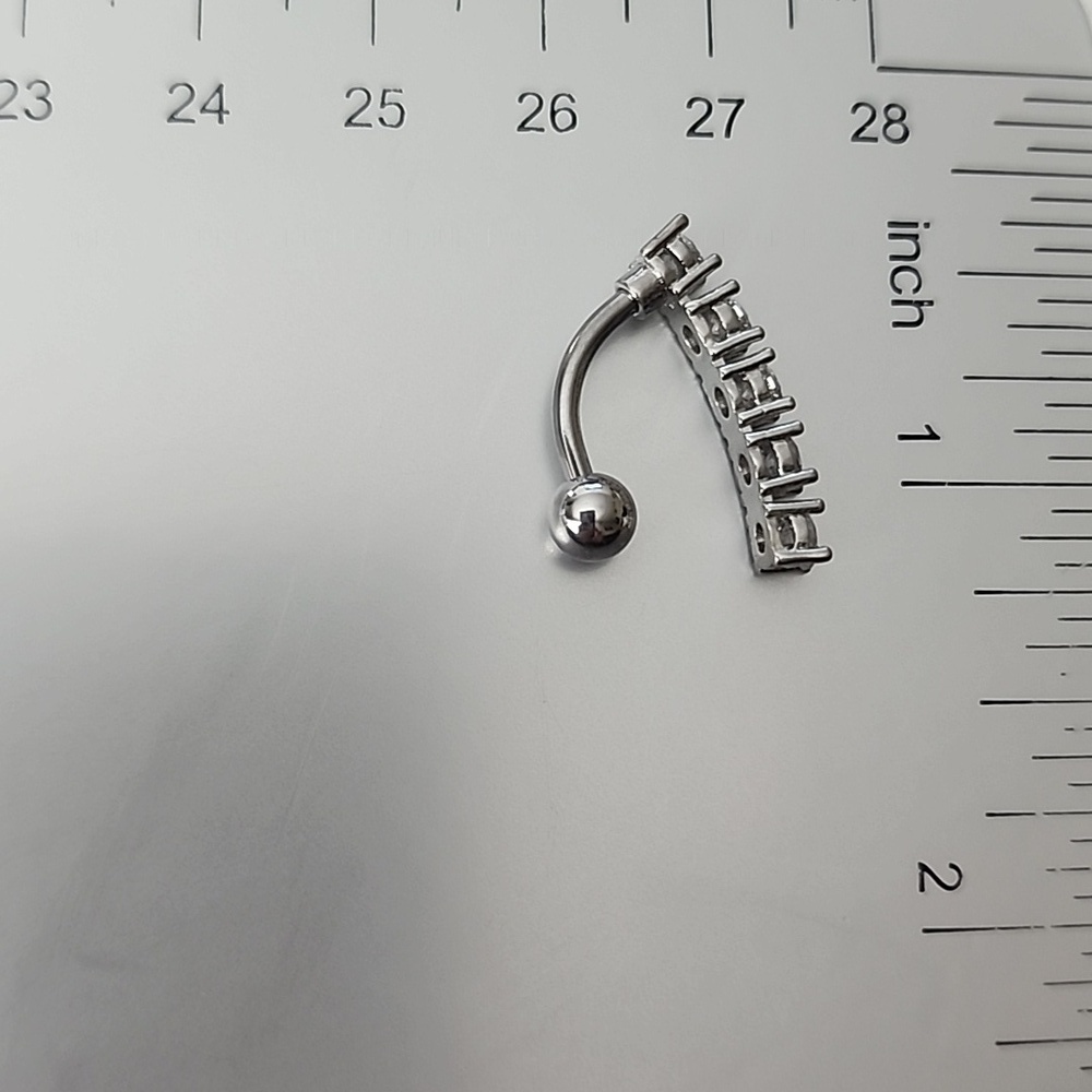 Crystal BELLY BUTTON RING Multi GEMS - Picture 3 of 3